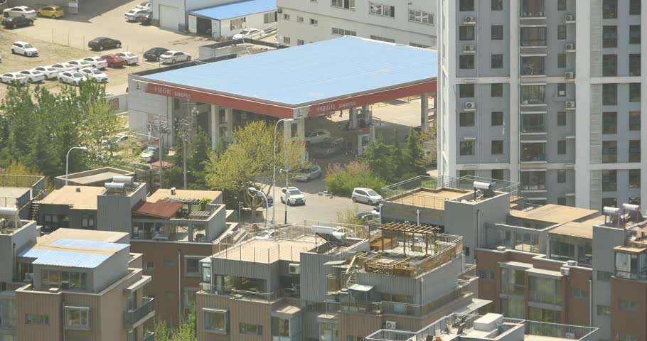 4k china urban city busy traffic jams,highway street & business houses building,air pollution. gh2_11341_4k
