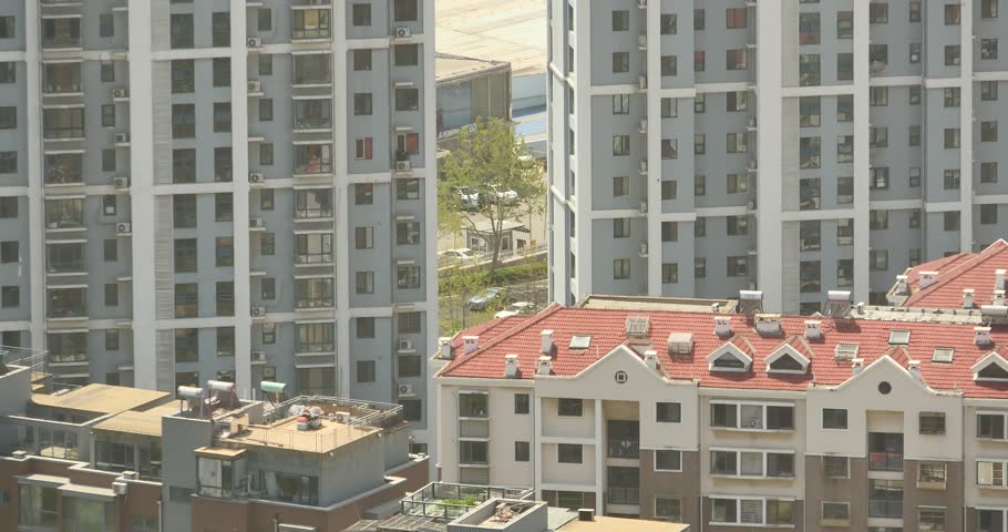 4k china urban city busy traffic jams,highway street & business houses building,air pollution. gh2_11342_4k