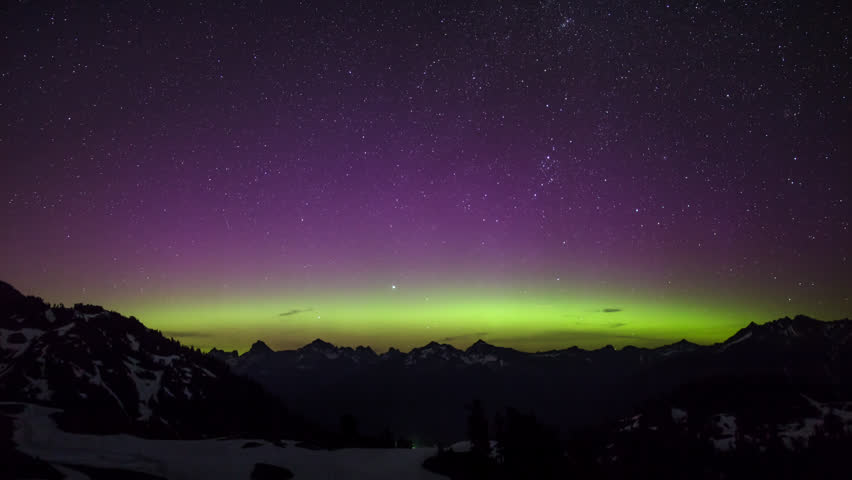 Loopable timelapse view of Aurora Borealis near Seattle, Washington | Shutterstock HD Video #16321369