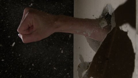 Smashing through Drywall in slow motion - Iron Fist punch