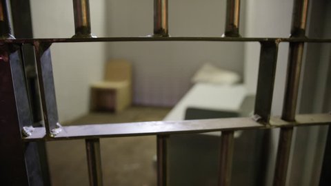 Prison - establishing shot of empty jail cell
