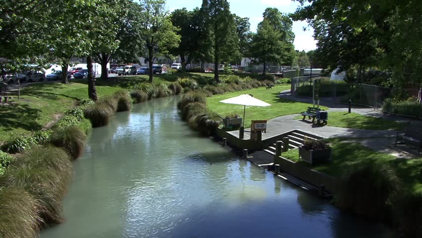 River Stream in Christchurch New Zealand
