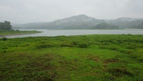 Raining in the lake in Panama