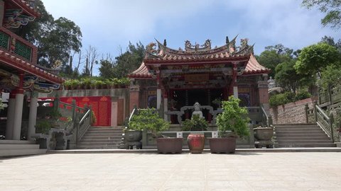 Kinmen, Taiwan-28 June, 2015: Haiin temple in Kinmen, Taiwan. 4K