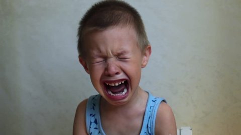 Child Boy Crying Bitterly 2