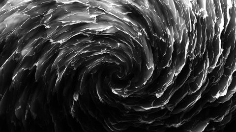 An endless rotating spiral. Subtle lighting and depth of field. Black background. Ideal for vj sessions, video mapping, and motion graphics. Hypnotic effects on the audience