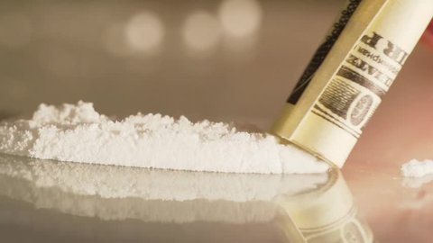 Use Of Cocaine Drug slo-mo