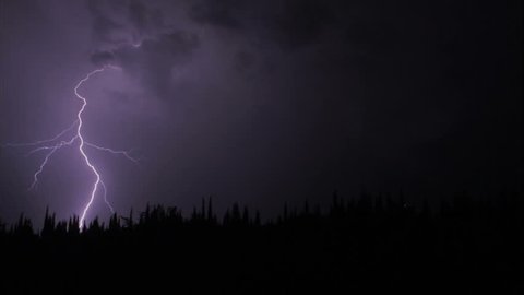  thunderstorm at summer night, thunder and lightning