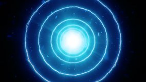 Abstract background with flying into tunnel from circles of fire. Animation of seamless loop. - Powered by Shutterstock - Get 15% off with code: PIKWIZARD15