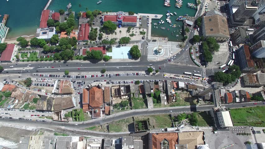 Aerial view of Salvador City in Bahia, Brazil