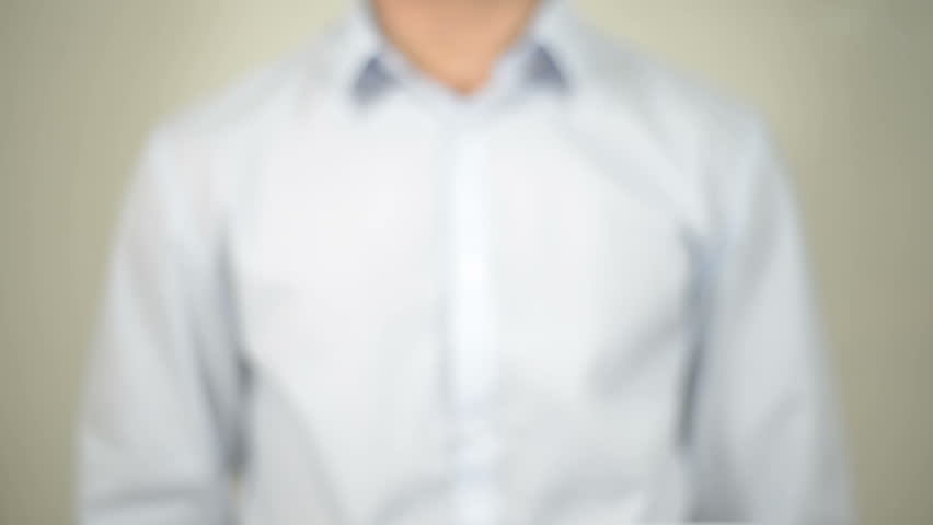 Online Learning, Man Writing on Transparent Screen