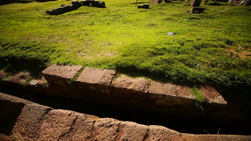 video footage of Tipon (Inca ruins) in the east of Cusco in the Andes of Peru, South America