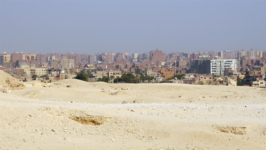 Skyline of the City of Giza in Egypt  - Circa November 2015