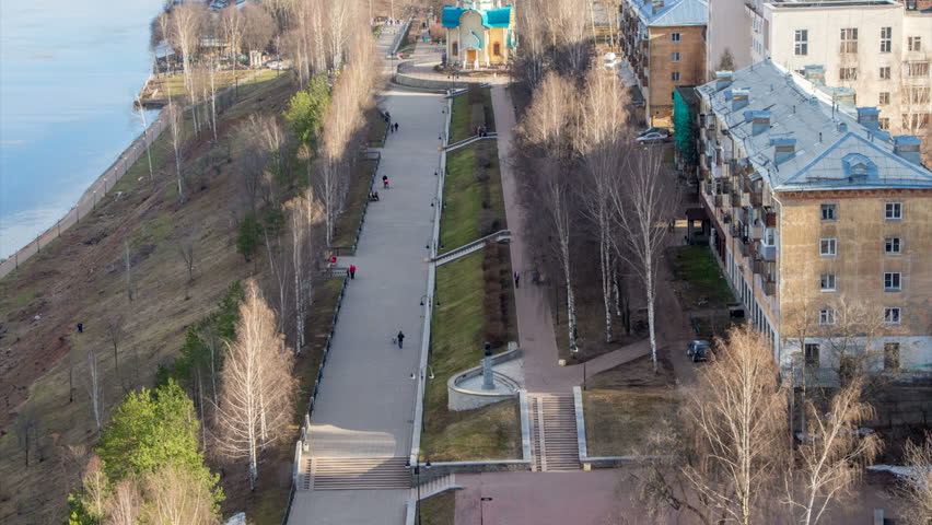 Place of walking in the city