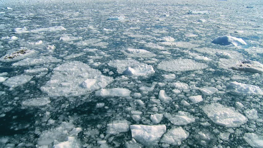 Drifting Arctic Ice Floes Royalty-Free Stock Footage #1640722