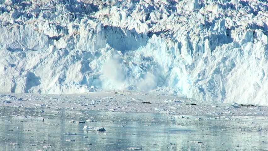 Spectacular Glacial Ice avalanche Royalty-Free Stock Footage #1640920