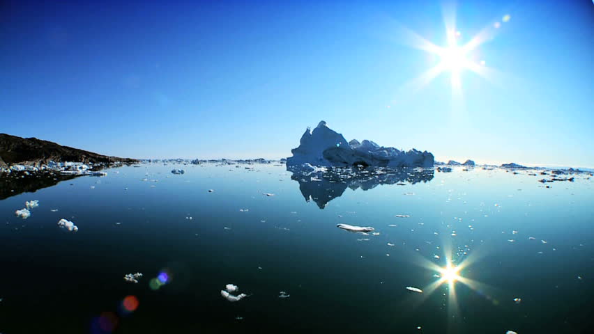 Large Floating Icebergs Broken from a Glacier Royalty-Free Stock Footage #1641007