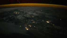 Planet Earth at night. Beautiful Planet Earth observed from space. Nasa time lapse shooting earth from space. Elements of this video furnished by NASA