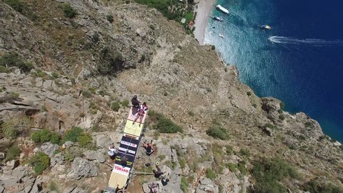 Base Jumpers At Butterfly Valley Turkey Fethiye