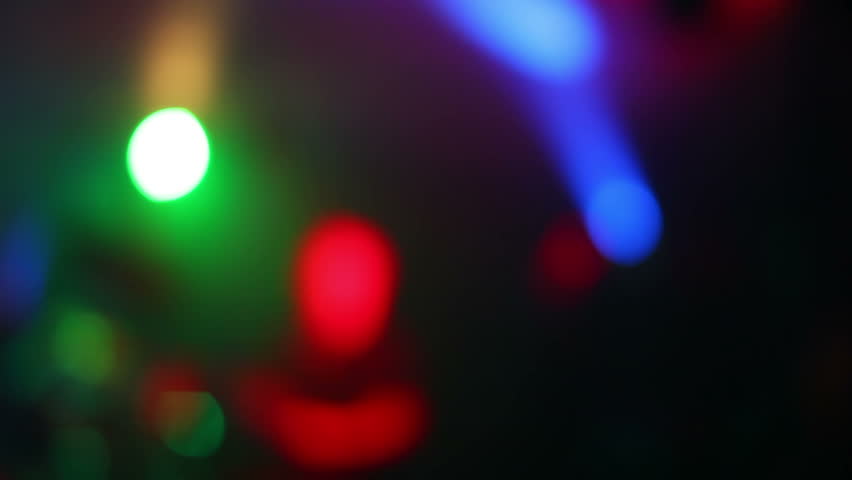 Colorful, abstract lights at a concert.