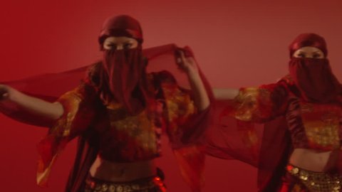 Beautiful traditional oriental belly dance. Studio shoot . Shot on RED EPIC DRAGON Cinema Camera in slow motion.
