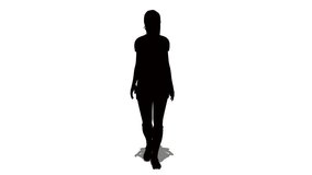 3D CG rendering of a woman silhouette 