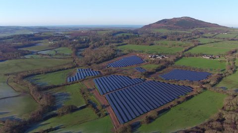 AERIAL: Solar Farm in Snowdonia