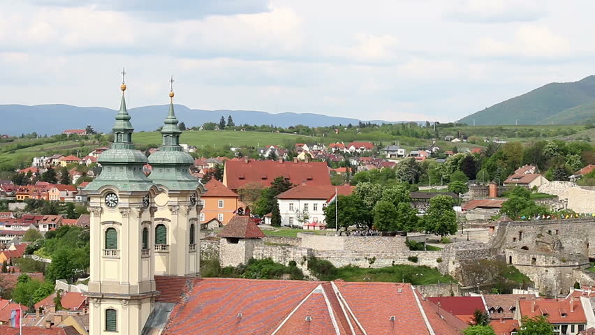 Eger cityscape Hungary