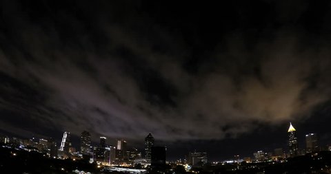 Atlanta Cityscape Night Lapse