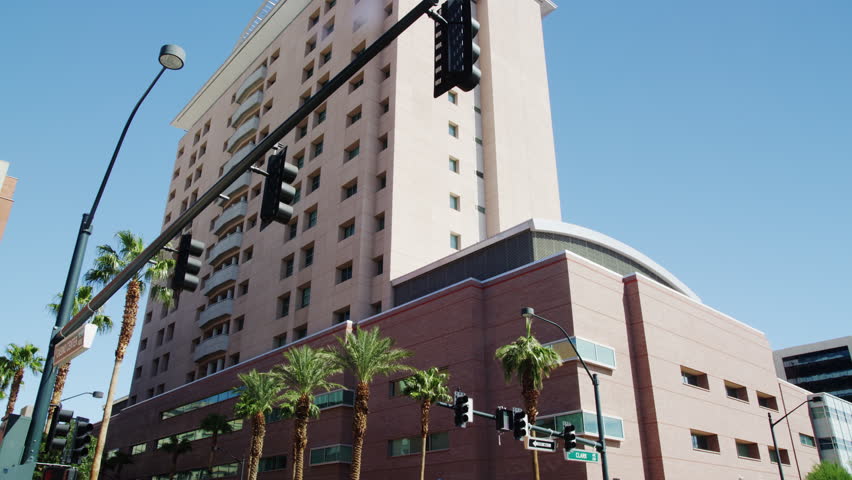 Facade of the Regional Justice Center in Downtown Las Vegas