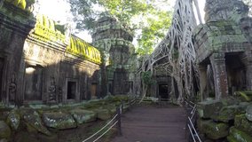 Cambodia - Nov 10: 4K UHD video of Preah Khan Temple, Angkor, Siem Reap, Cambodia. November 10, 2015