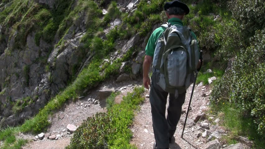 a hiker hiking 