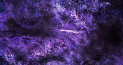 High quality space flight around Purple Massive Colossal Nebula in deep space. This animation can be used as background or as stand-alone video. The video is a seamless loop. Full 4K Ultra HD video.