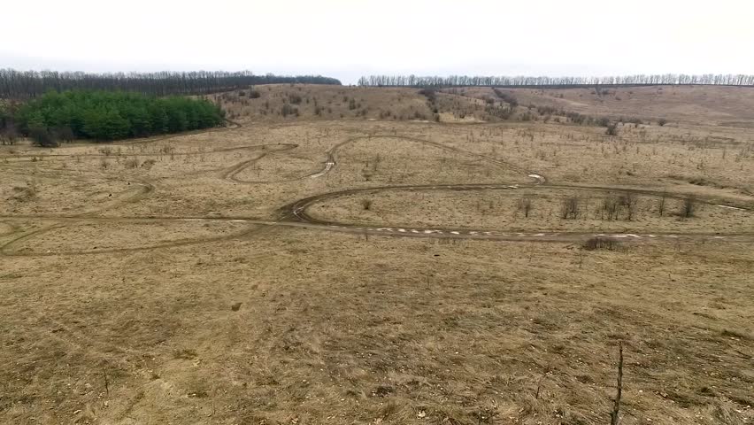 auto and moto track top view
