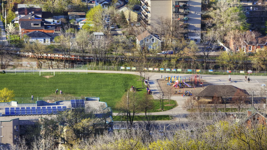 4K UltraHD A view over Hamilton, Ontario with Burlington Skyway in background