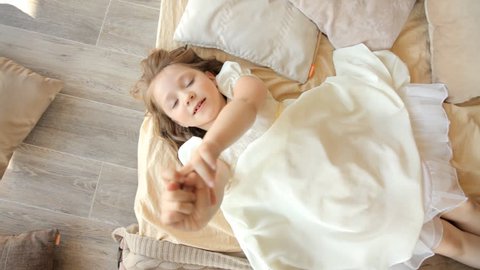 Little Girl Lying On Her Back Stock Footage Video (100% Royalty-free ...