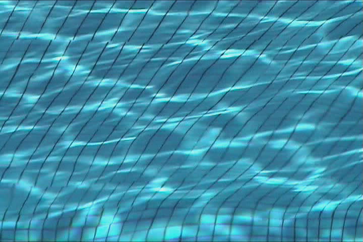 Blue water in swimming pool