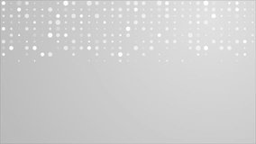 Shiny sparkling grey dotted circles motion graphic design. Video animation Ultra HD 4K 3840x2160