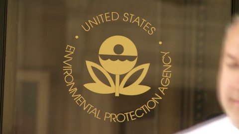 WASHINGTON, DC, - April 2016: Seal on door of Environmental Agency