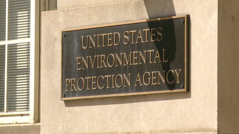 WASHINGTON, DC, - April 2016: Close up Sign Environmental Protection Agency
