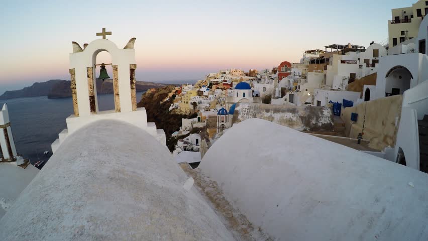 Oia village in the morning light, Santorini, Greece
