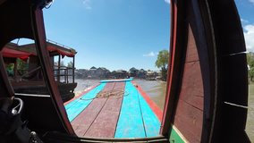 Cambodia - Nov 10: 4K UHD video of floating village Kompong Phluk, Siem Reap, Cambodia. November 10, 2015