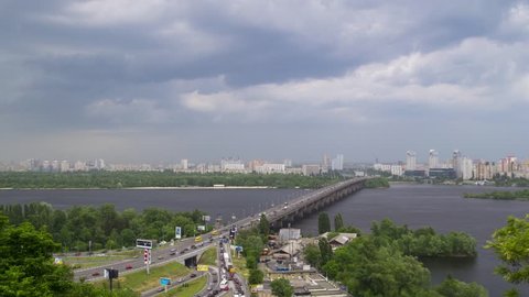Traffic Bridge Clouds Time Lapse Stock Footage Video (100% Royalty-free ...