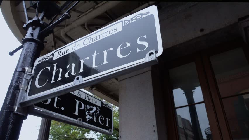 Famous Chartres street in French Quarter New Orleans