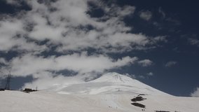 Mount Elbrus is a dormant volcano located in the northern Caucasus mountains, in Kabardino-Balkaria, Russia. Elbrus is peak is the highest in the Caucasus Mountains, in Russia, and in Europe.