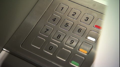 the secret pin is needed to get money from the atm, Austria, Stock Footage, 1080i, 4:2:2, iframe only,