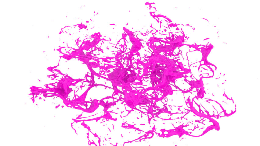 Pink Paint Fountain Splashing In Arkivvideomateriale 100