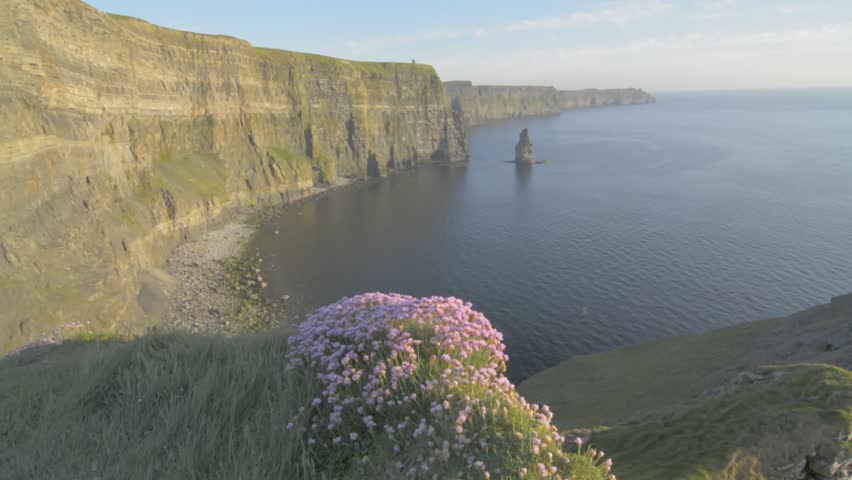 Famous Cliffs of Moher at sunset in Co. Clare, Ireland- Wild Atlantic Way Route