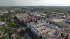 Aerial video of residential apartments at Downtown Fort Lauderdale Florida