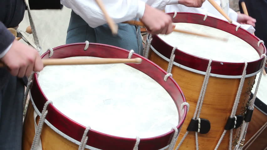 close drums being played along fife Stock Footage Video (100% Royalty ...